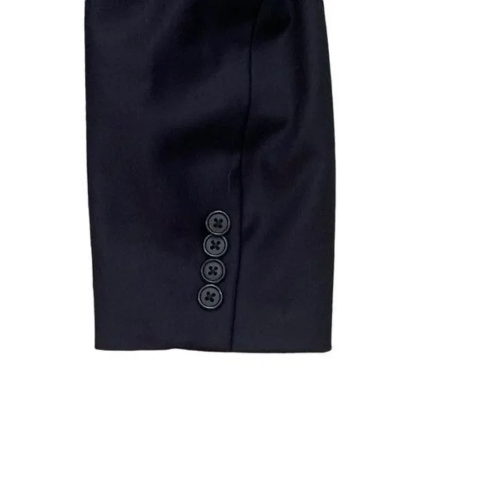Hickey Freeman Milburn II Navy Blue Blazer 100% Worsted Wool Size‎ 42L